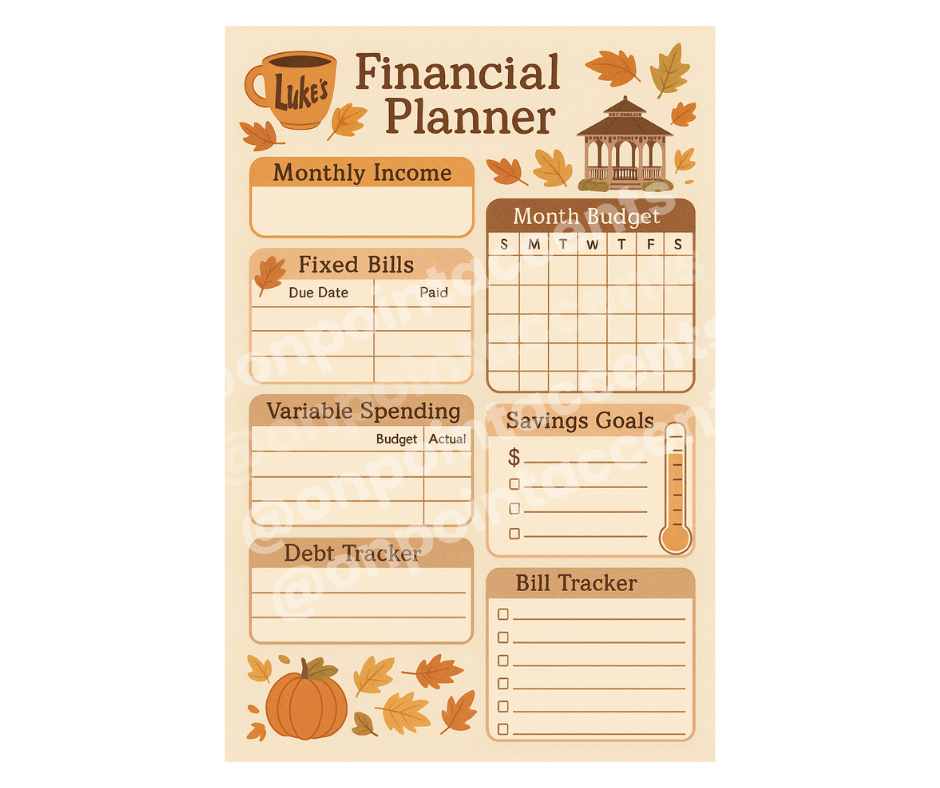 GG Girls Digital Planner, Small Town Cozy Vibes Planner Set with extrras