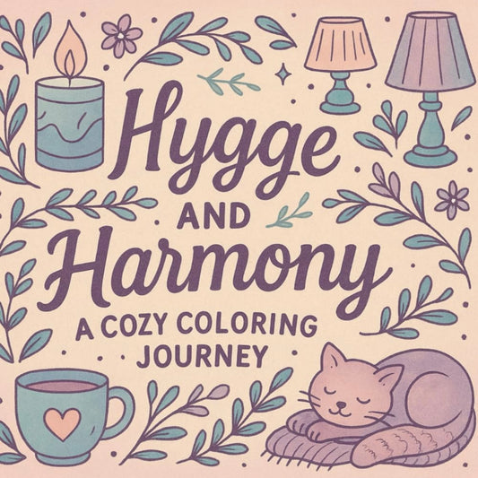 Hygge and Harmony Adult Coloring Book