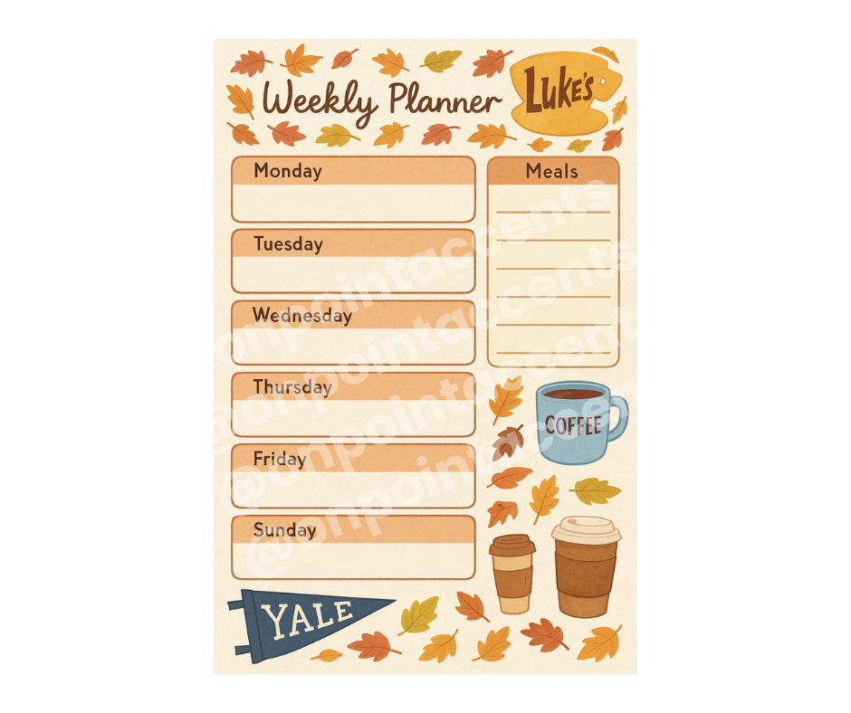 GG Girls Digital Planner, Small Town Cozy Vibes Planner Set with extrras