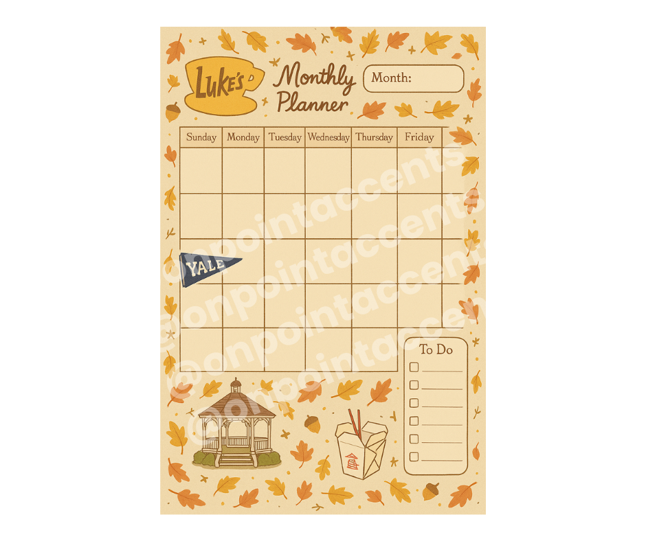 GG Girls Digital Planner, Small Town Cozy Vibes Planner Set with extrras