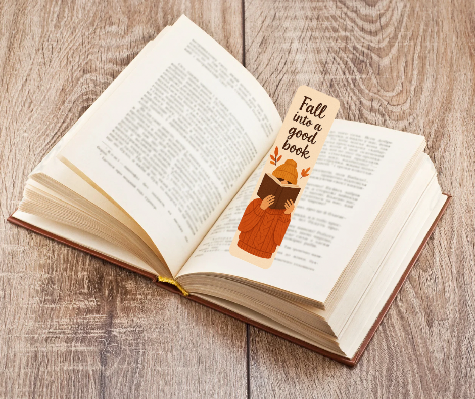 ๐ Fall Book Lover Bookmark Set โ 4 Laminated High-Quality Bookmarks (6โ x 2โ)