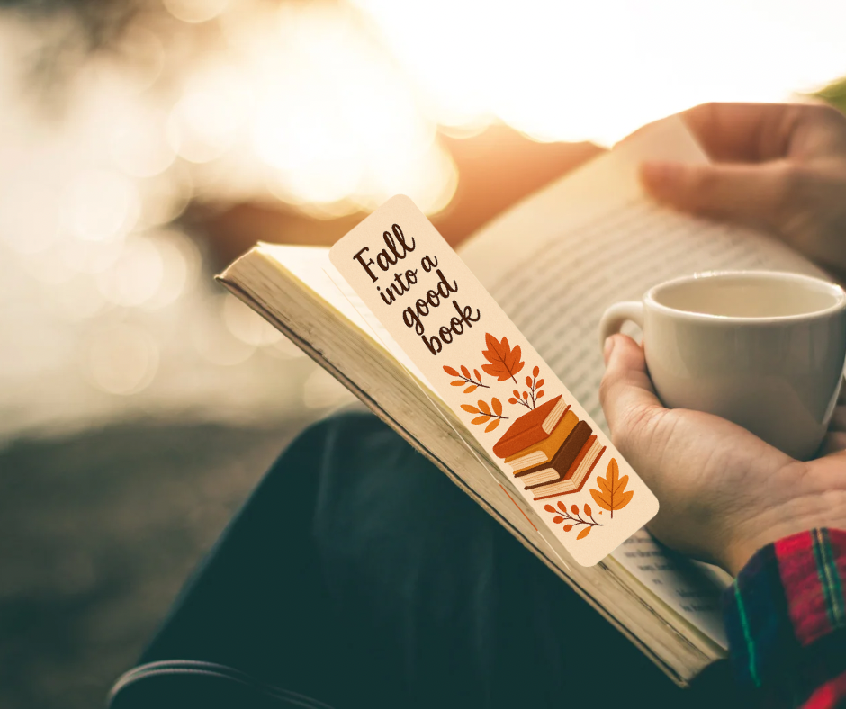 ๐ Fall Book Lover Bookmark Set โ 4 Laminated High-Quality Bookmarks (6โ x 2โ)