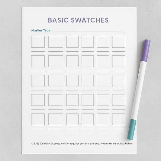 Marker Swatch Sheets