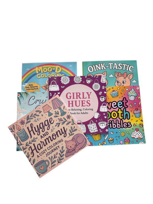 Color Me Happy – 5 Book Bundle & Save! Coloring Books Bold and Easy All Ages