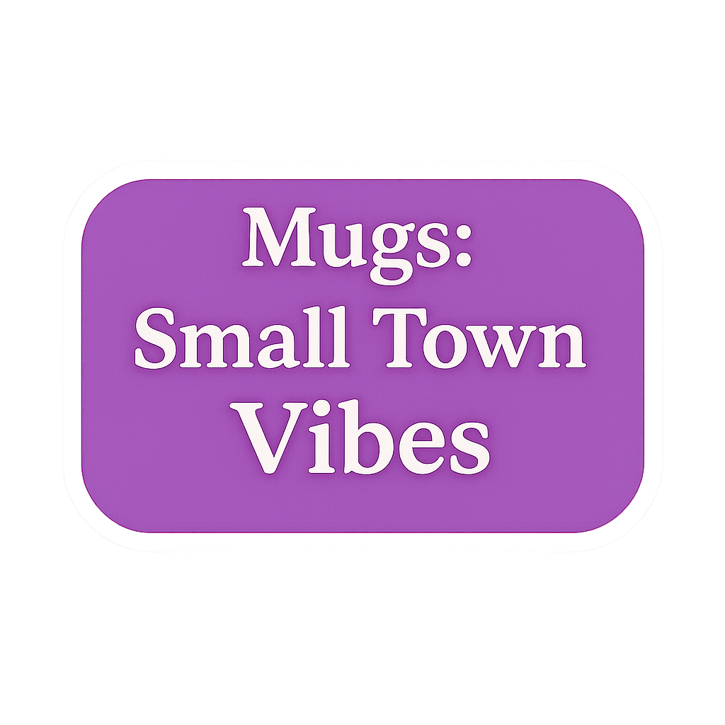 Small Town Vibes 15 oz ceramic mugs