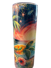 20 0z beach turtle tumbler