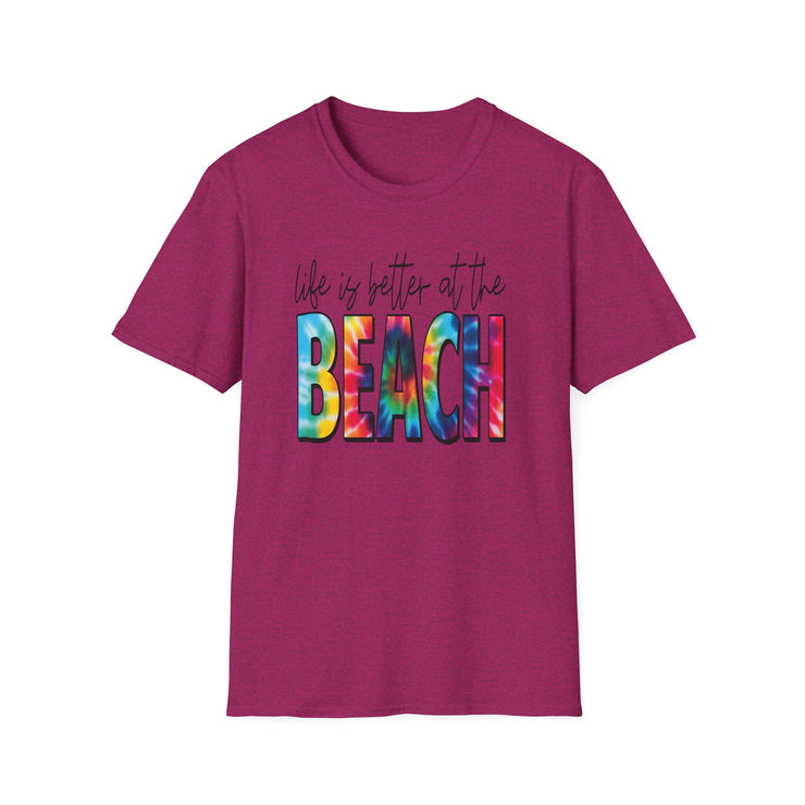 Beach Vibes Unisex Softstyle T-Shirt - "Life is Better at the Beach"
