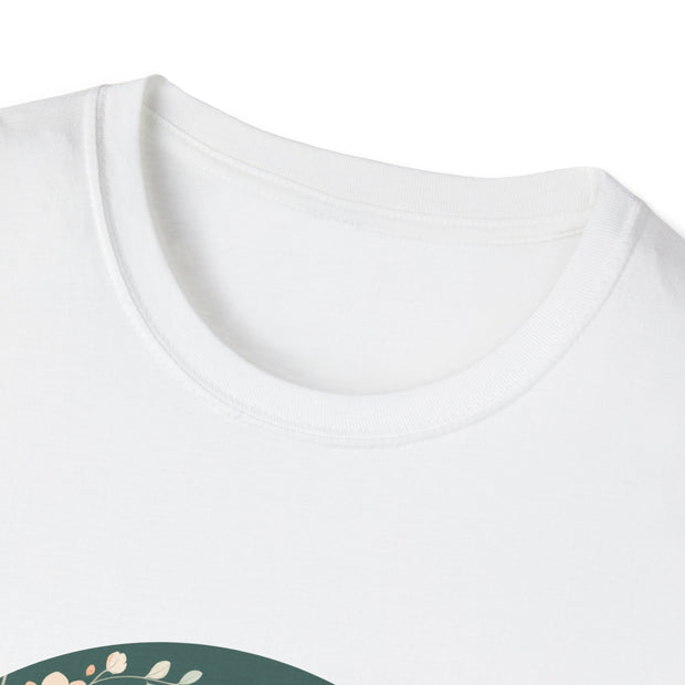 Floral Turtle Unisex Softstyle T-Shirt - Eco-Friendly Nature Apparel
