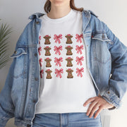 Christmas Bows and Cows Tee, Holiday Farm Animal T-Shirt, Festive Cow Lover Gift, Funny Christmas Shirt, Cute Holiday Top