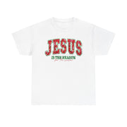 Christian Christmas Shirt, Religious Holiday Tee, Jesus Glitter Design Top, Unisex Cotton T-Shirt, Seasonal Graphic Tee, Faith Gift Shirt