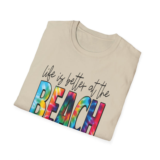Beach Vibes Unisex Softstyle T-Shirt - "Life is Better at the Beach"