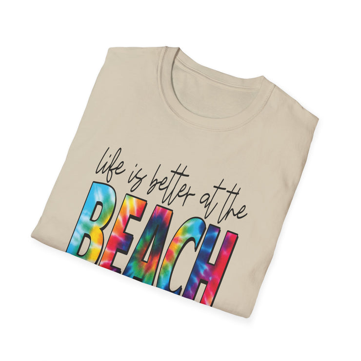 Beach Vibes Unisex Softstyle T-Shirt - "Life is Better at the Beach"