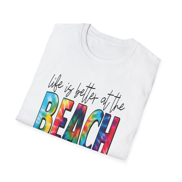Beach Vibes Unisex Softstyle T-Shirt - "Life is Better at the Beach"