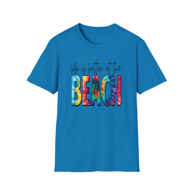 Beach Vibes Unisex Softstyle T-Shirt - "Life is Better at the Beach"