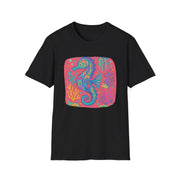 Colorful Seahorse Unisex Softstyle T-Shirt - Vibrant Ocean-Inspired Design