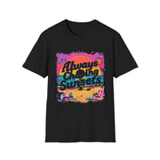 Always Chasing Sunsets Unisex Softstyle T-Shirt - Perfect for Beach Lovers & Summer Vibes