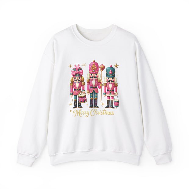 Glitter Nutcracker Sweatshirt, Cute Holiday Jumper, Christmas Crewneck, Festive Sweater, Winter Pullover, Sparkly Xmas Top