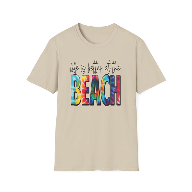 Beach Vibes Unisex Softstyle T-Shirt - "Life is Better at the Beach"