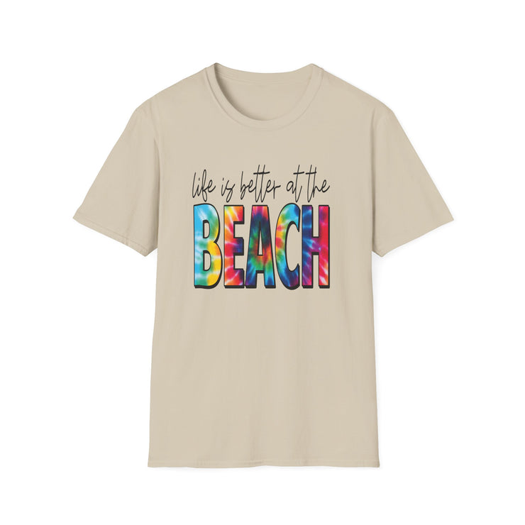 Beach Vibes Unisex Softstyle T-Shirt - "Life is Better at the Beach"