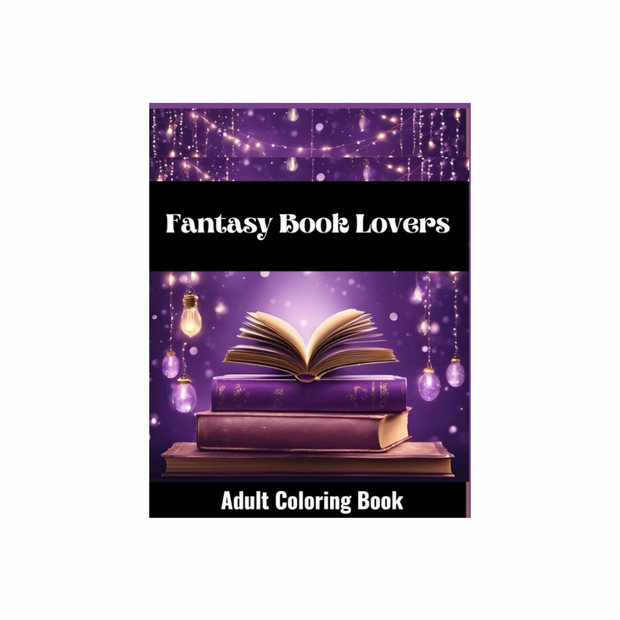 Fantasy Book Lovers Adult Coloring Book