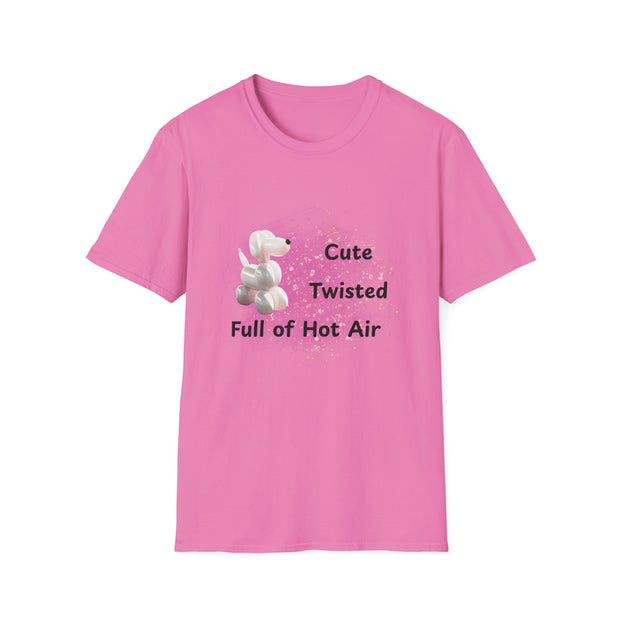 Cute Twisted Hot Air Balloon T-Shirt - Unisex Softstyle Tee for Balloon Lovers