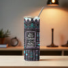 Book Lover Tumbler – “I Don’t Need Therapy, I Just Need More Books” Gothic Library Cup (20oz Skinny