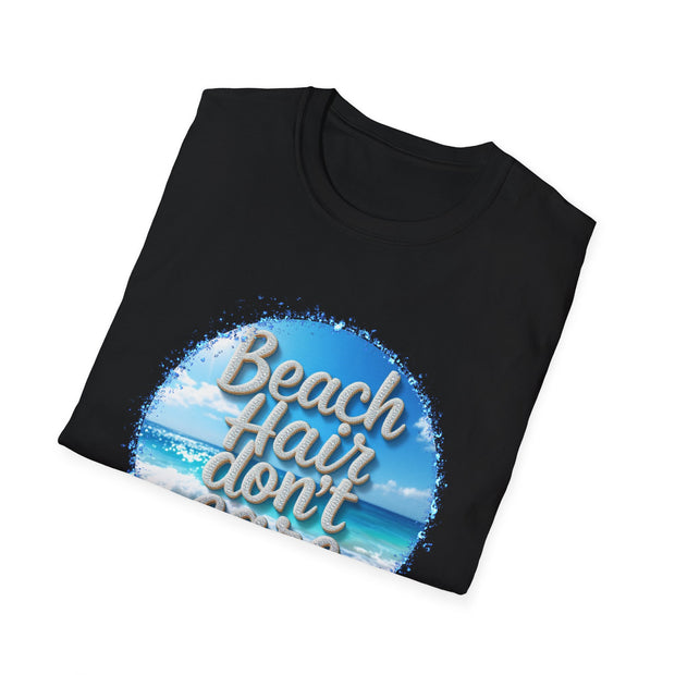 Beach Hair Don't Care Unisex Softstyle T-Shirt - Perfect for Summer Adventures