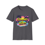 Summer Vibes Unisex T-Shirt - Beach Palm Trees Design