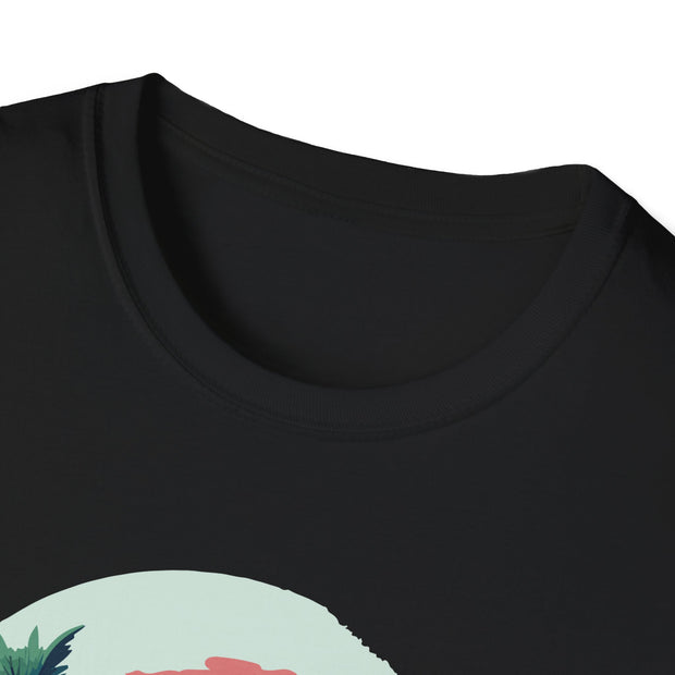Tropical Sunset Unisex Softstyle T-Shirt - Perfect for Beach Lovers