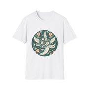 Floral Turtle Unisex Softstyle T-Shirt - Eco-Friendly Nature Apparel