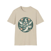 Floral Turtle Unisex Softstyle T-Shirt - Eco-Friendly Nature Apparel