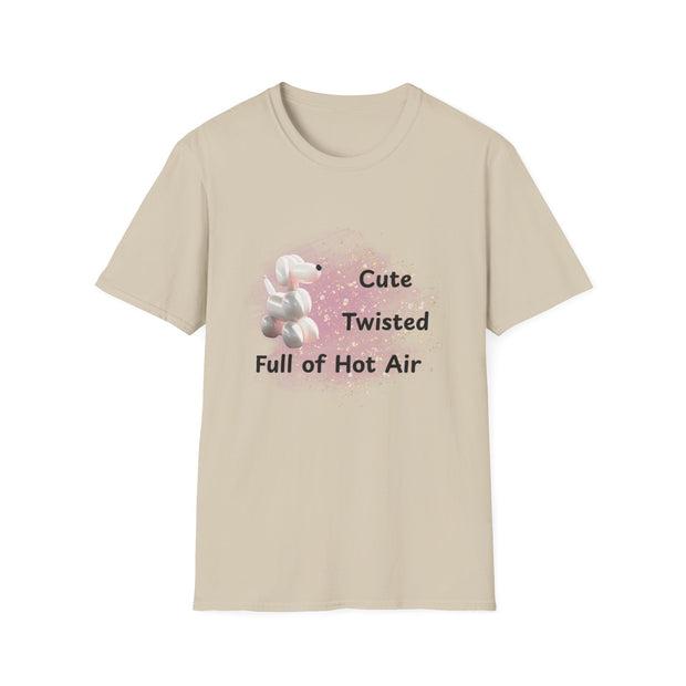 Cute Twisted Hot Air Balloon T-Shirt - Unisex Softstyle Tee for Balloon Lovers