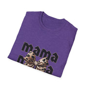 Mama Leopard Bow Unisex Softstyle T-Shirt - Perfect for Moms on Special Occasions!