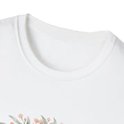Floral Turtle Unisex Softstyle T-Shirt - Nature-Inspired Graphic Tee for Eco-Lovers