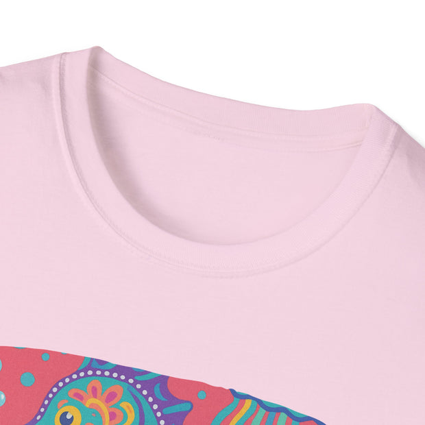 Colorful Seahorse Unisex Softstyle T-Shirt - Vibrant Ocean-Inspired Design