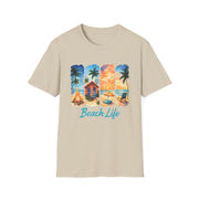 Beach Life Unisex Softstyle T-Shirt – Perfect for Summer Vibes and Coastal Adventures