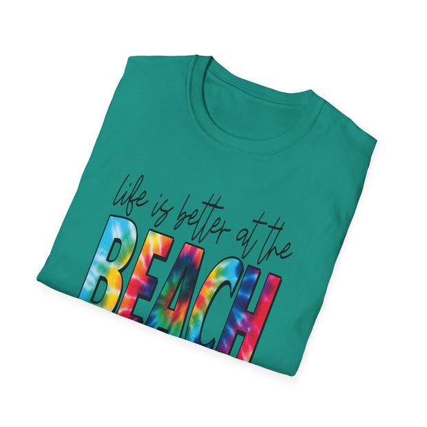 Beach Vibes Unisex Softstyle T-Shirt - "Life is Better at the Beach"
