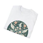 Floral Turtle Unisex Softstyle T-Shirt - Eco-Friendly Nature Apparel