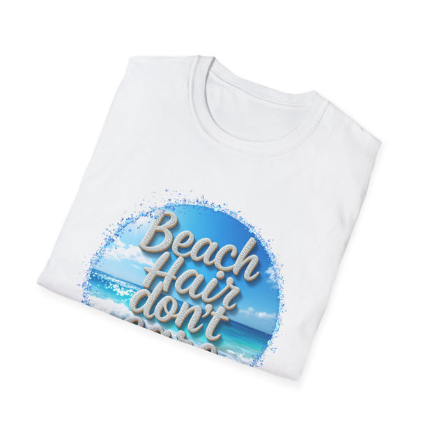 Beach Hair Don't Care Unisex Softstyle T-Shirt - Perfect for Summer Adventures