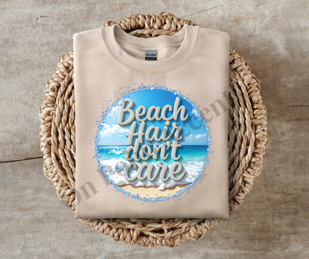 Beach Hair Don't Care Design/ DTF/ Sublimation Files