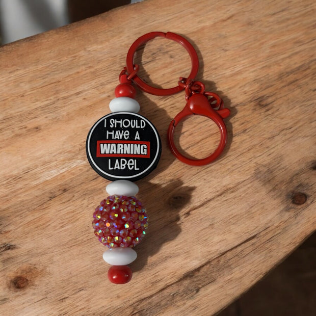 Beaded key fob zipper pull