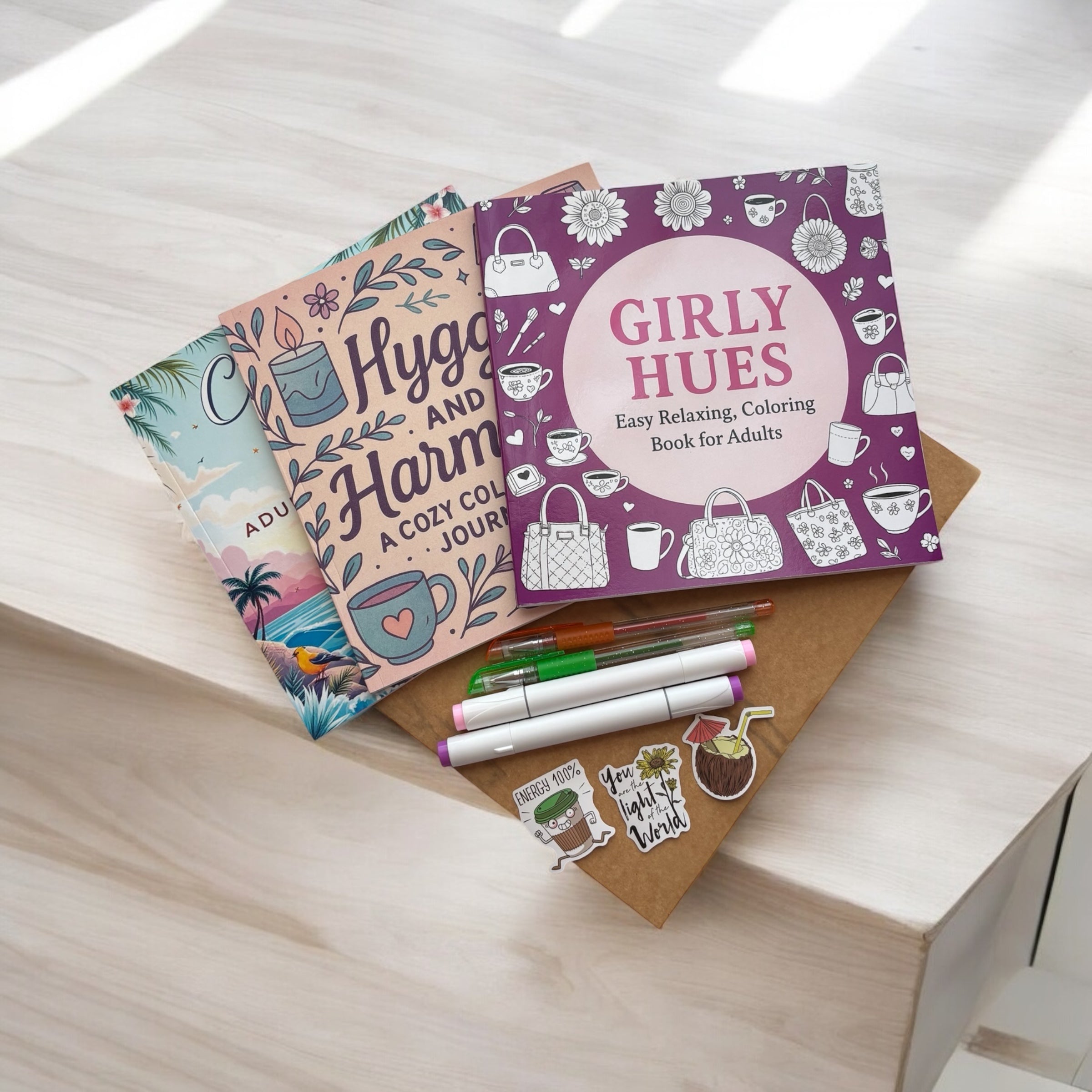 🌟 Colorful Trio Cozy Pack 🌟 3 pack coloring book bundle