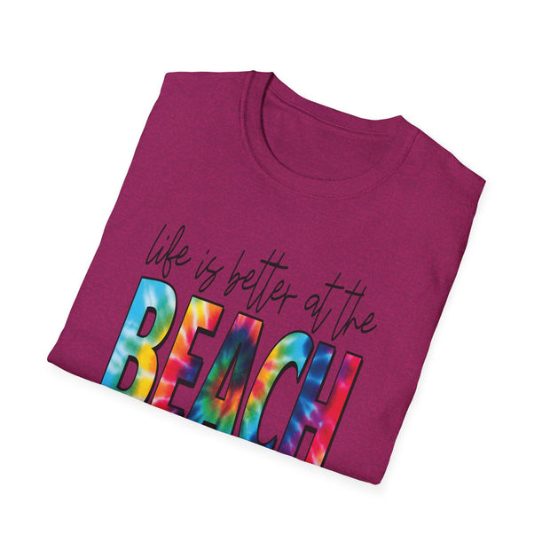 Beach Vibes Unisex Softstyle T-Shirt - "Life is Better at the Beach"