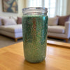 16oz Libbey Glass Cup | Custom SnowGlobe Tumbler with Glitter & Wrap Options