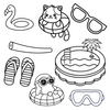 Beach/Pool Coloring Pages