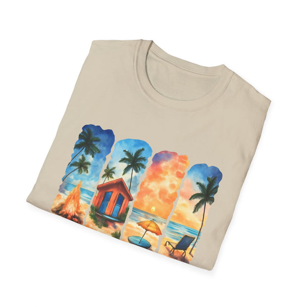 Beach Life Unisex Softstyle T-Shirt – Perfect for Summer Vibes and Coastal Adventures