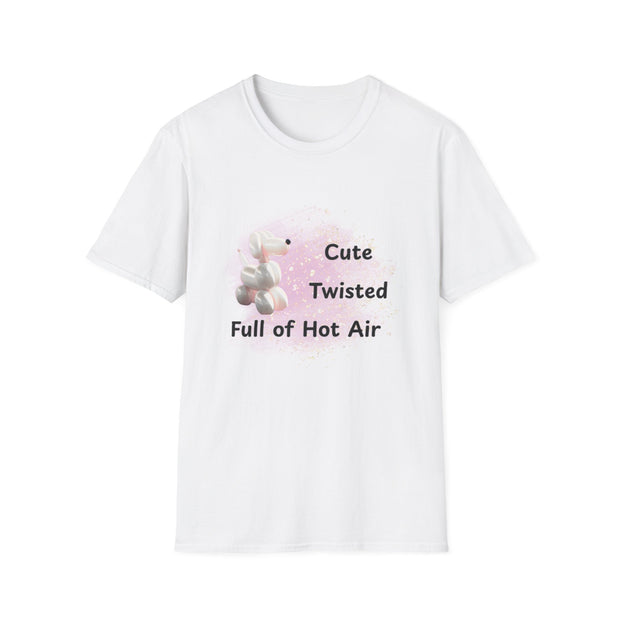 Cute Twisted Hot Air Balloon T-Shirt - Unisex Softstyle Tee for Balloon Lovers