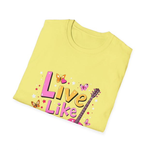 Live Like Dolly Guitar Graphic T-Shirt | Unisex Softstyle Tee