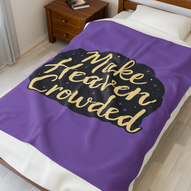 Make Heaven Crowded Velveteen Plush Blanket - Cozy Throw for Comfort Lovers