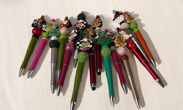 Beaded Christmas Pens CLEARANCE